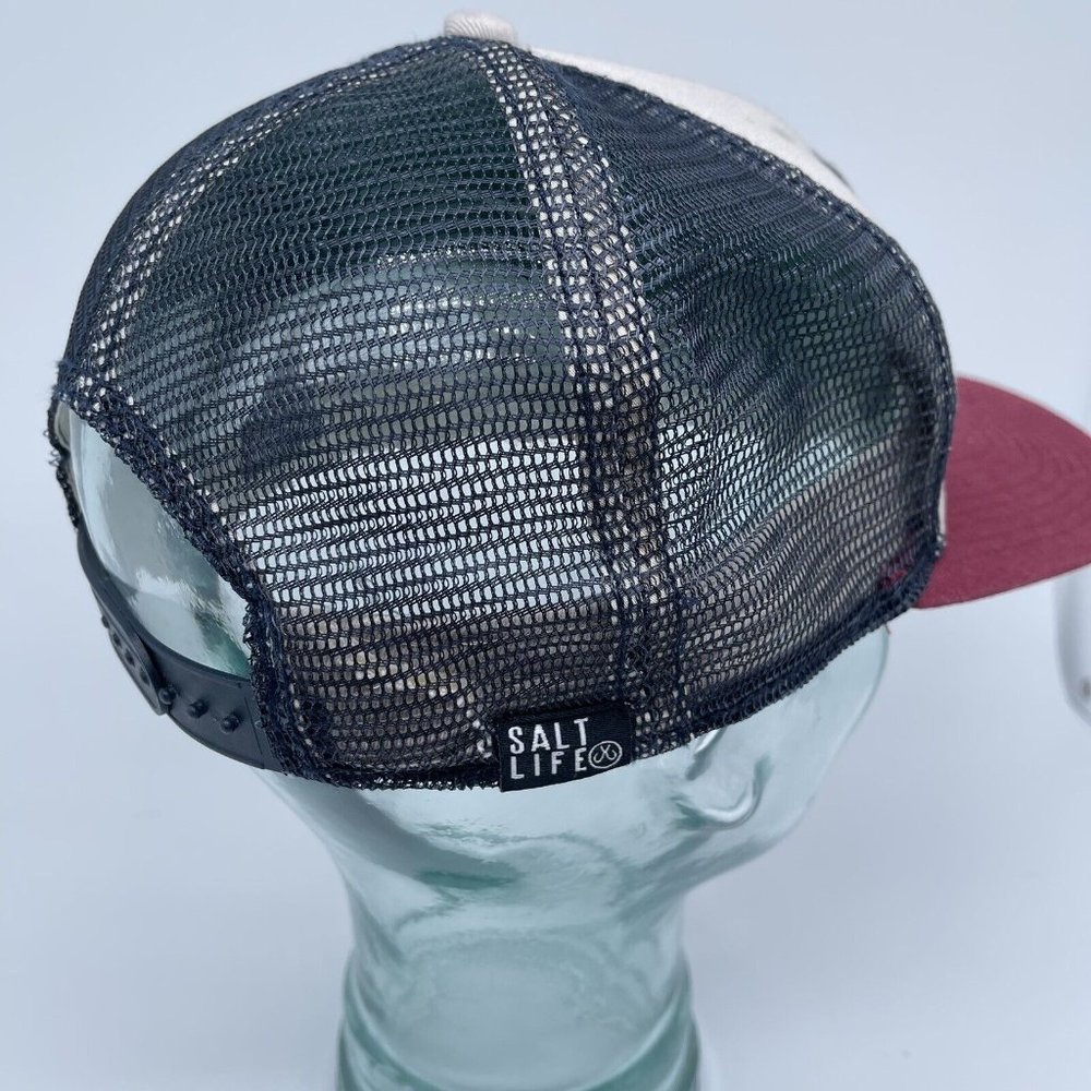 Salt Life Hat Cap Snap Back Fin Chaser Trucker Logo Outdoors Fishing Adjustable - Picture 5 of 10